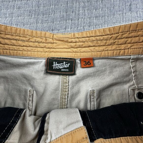 Howler Bros Clarksville Walk Short Men 36 7" Khaki Reinforced Pocket Chino Tan - Picture 7 of 10